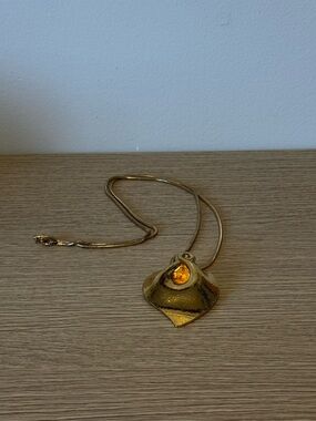 Gold-Tone Pendant Necklace or Brooch